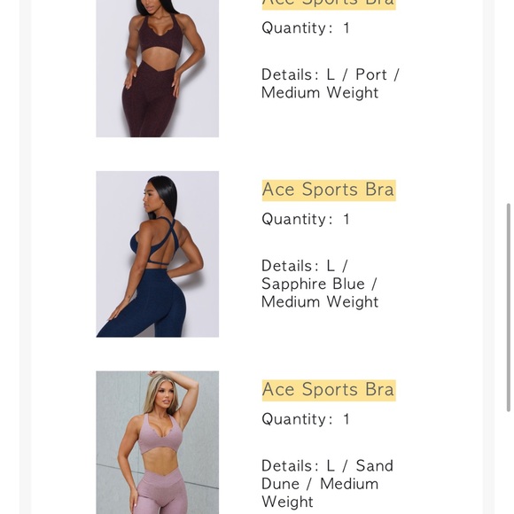 Ace sports bra (L) & Brazilian contour leggings (M) in sapphire blue - Picture 9 of 10